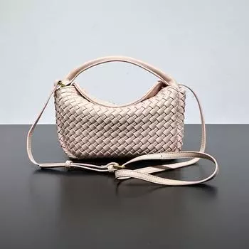 Нишевая высококачественная новая классическая сумка ручной работы из кожи, плетеная сумка для ланча, сумка через плечо на одно плечо, маленькая сумка 25x8x14cm аэро