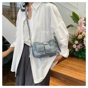 Нишевая высококачественная женская сумка, осенняя, новая, в стиле ретро, универсальная, модная, сумка для мотоцикла