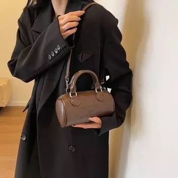 Нишевая женская сумка в стиле ретро в 2023 году, новая модная и универсальная портативная сумка через плечо Boston высокого класса через плечо