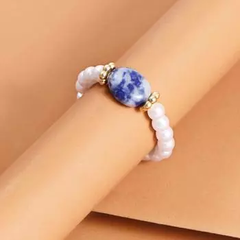 Нишевое корейское стильное простое ретро жемчужное кольцо ручной работы из синтетического камня, кольцо на указательный палец, милая девушка one size