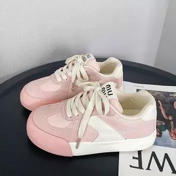 Нишевые контрастные цвета ретро немецкие кроссовки на платформе белые туфли женская обувь 2025 новая весенняя универсальная спортивная и любительская обувь для сноуборда 35 чёрный