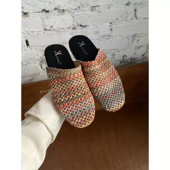 Нишевые ретро сумки с плоским дном, полушлепанцы, женская новая летняя обувь, повседневные туфли-однопедальки, одинарные туфли 35