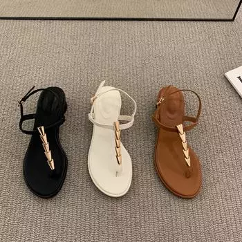 Нишевые сандалии премиум-класса Sense с грубым зажимом на каблуке, лето 2024, римские туфли на среднем каблуке, удобная женская обувь 35