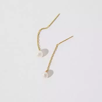 Нишевые серьги-пусеты с пресноводным жемчугом для женщин, трендовый студенческий холодный стиль