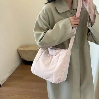 Нишевые универсальные сумки, женские сумки через плечо, большая вместимость, простой и модный стиль, новая весенняя сумка из хлопка