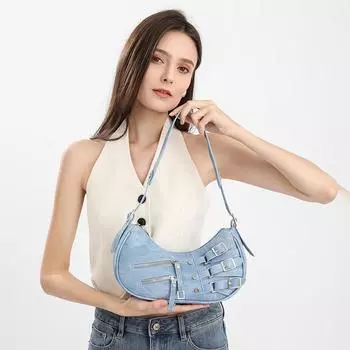 Нишевый дизайн, американские ретро-сумки Hot Girl, яркие сумки, женственные сумки подмышками, сумки на одно плечо чёрный