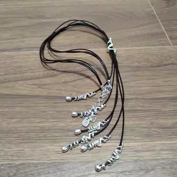 Нишевый дизайн чувство альпинист личность Y-образное ожерелье свитер цепочка женщины осень и зима