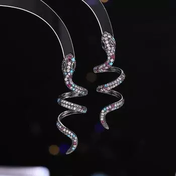 Нишевый дизайн, чувство индивидуальности, креативные серьги в виде змеи, серебряные иглы 925 пробы, холодный ветер, креативные модные серьги со знаком зодиака «год змеи» золотой