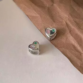 Нишевый дизайн Цирконий пятиконечная звезда Любовь уха пряжка женские легкие роскошные темперамент персонализированные серьги сердца милые и классные серьги