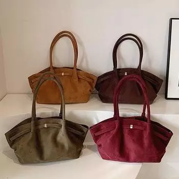 Нишевый дизайн Интернет-знаменитость сумка с пряжкой на ремне сумка-тоут сумка-летучая мышь матовая замшевая сумка-крыло красный