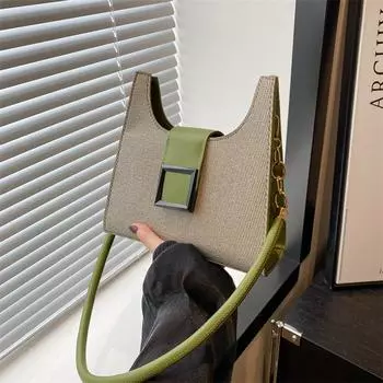 Нишевый дизайн, красивая сумка под мышкой, женская, 2024, новая модная, простая сумка через плечо, иностранный стиль, популярная сумка в форме полумесяца чёрный