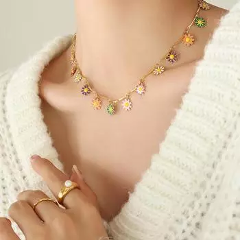 Нишевый дизайн, красочный цветочный подвесной кулон, не выцветающий, персонализированные пасторальные украшения на осень и зиму