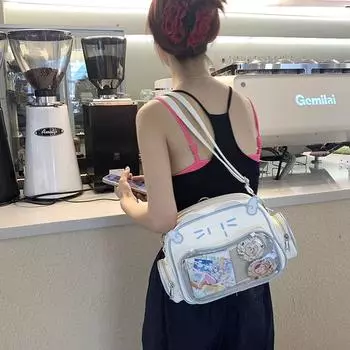 Нишевый дизайн, милый повседневный модный рюкзак 2024 года, летний индивидуальный трендовый рюкзак, рюкзак, многоцелевой серебряный