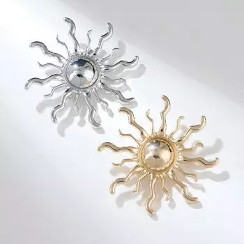 Нишевый дизайн Мода Личность Подсолнух Брошь Французский Высококачественный Пальто Свитер Аксессуары Темперамент