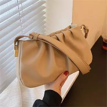 Нишевый дизайн, модная простая сумка, женская сумка, ретро-текстура, сумка-мессенджер, популярная плиссированная сумка через подмышку