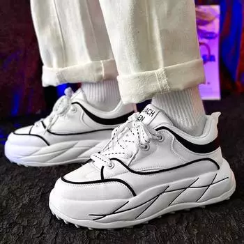 Нишевый дизайн, мужская обувь для хлеба, повседневная, новая обувь для пап, обувь для скейтборда, прямая трансляция, новая мужская обувь 39