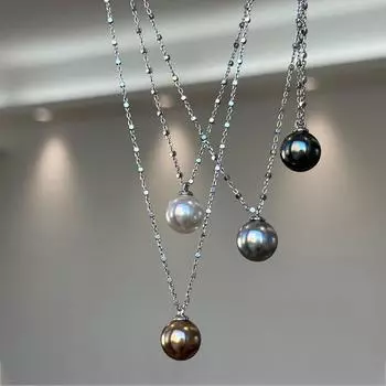 Нишевый дизайн ожерелье с жемчужным кулоном женское легкое роскошное элегантное простое и умное темпераментное универсальное ожерелье на шею цепочка на ключицу
