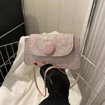 Нишевый дизайн ранней осени, свежая и милая женская сумка, популярная трендовая сумка из оксфордской ткани под мышками, простая сумка через плечо с цепочкой