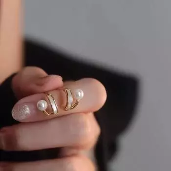 Нишевый дизайн Sense капающие жемчужные серьги женские популярные личности простые темпераментные серьги-гвоздики