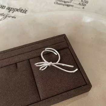 Нишевый дизайн Sense нерегулярная линия бант открытое кольцо женская индивидуальность модный тренд универсальное кольцо кольцо