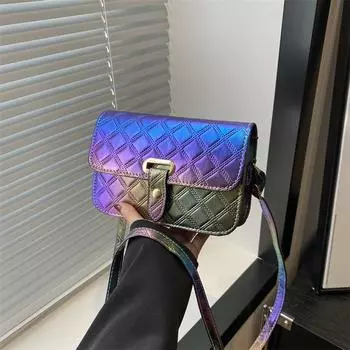 Нишевый дизайн трендовая лазерная сумка женская летняя 2024 новая модная простая маленькая квадратная сумка повседневная сумка-мессенджер для поездок на работу чёрный