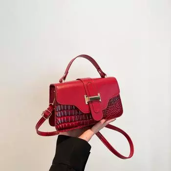 Нишевый дизайн, высокая ценность, чувство китайского стиля, сумка-мессенджер, универсальная портативная сумка для поездок на работу, маленькая квадратная сумка красный