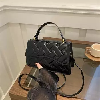 Нишевый дизайн, высококачественная сумка в стиле ромба, женская модная универсальная тканая сумка небольшого размера с квадратным узором хаки