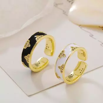 Нишевый дизайн, высококачественное эмалированное кольцо-бабочка на указательный палец, женское модное индивидуальное регулируемое открытое кольцо Opening Adjustable