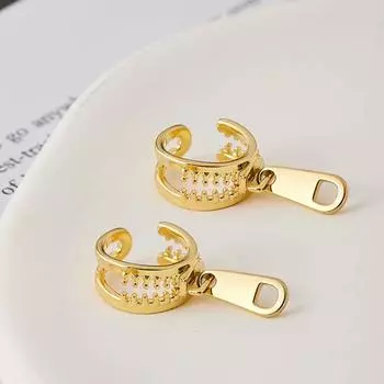 Нишевый дизайн застежка-молния ушная косточка клипса для женщин без проколотых сережек высокого класса легкие роскошные серьги для лета