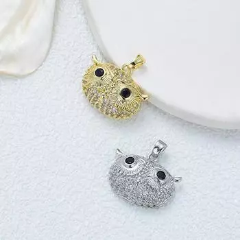 Нишевый инновационный стиль цветной циркон сова ожерелье кулон изысканный животное титан сталь ключица цепь женский