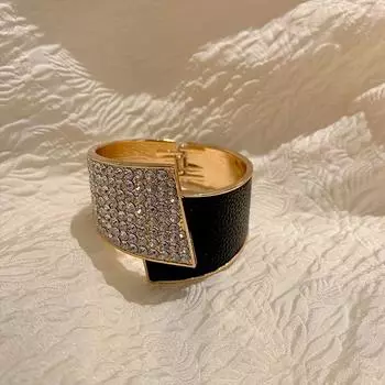Нишевый Металлический Модный Преувеличенный Широкий Женский Браслет Gold