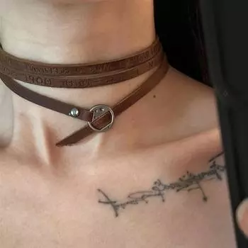 Нишевый ретро вестерн универсальный многослойный панк чокер шейный ободок в стиле Wasteland Style Alphabet кожаная цепочка на талию Hottie