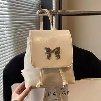 Нишевый рюкзак в балетном стиле для женщин, новинка 2024 года, модный и милый маленький рюкзак, универсальный повседневный дорожный рюкзак