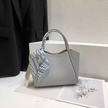 Нишевый стиль Доступная роскошь Стиль Натуральная кожа Модная Сумка через плечо на каждый день для женщин Fog Blue small size