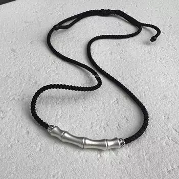 Нишевый стиль S999 Китайский Фад Мальчики Серебро Хорошее Значение Праздник Бамбука S999 silver bamboo necklace