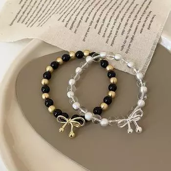 Нишевый высококачественный браслет из натурального камня с бантом, женский уникальный, индивидуальный, легкий, роскошный, текстура, универсальный браслет, ювелирные изделия