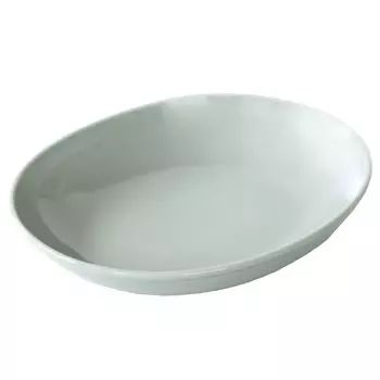 Nishikai Pottery Hasami Ware Common Common Bowl Dish Oval Gray Diameter 23cm Microwave Dishwasher Safe 18306 Approx. серый