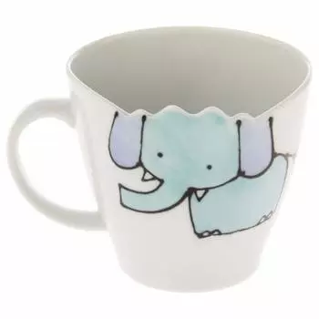 Nishikai Pottery Hasami Ware Mini Mug Elephant Pattern 42181