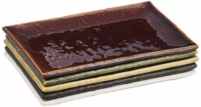 Керамическая тарелка Nishikai Pottery Ajiwai Сделано в Японии x см Набор из 5 штук 13352 20.5 13.5