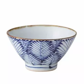 Nishikai pottery rice bowl white Hasami ware kotohogi bowl pine pattern 18200 11.5cm белый