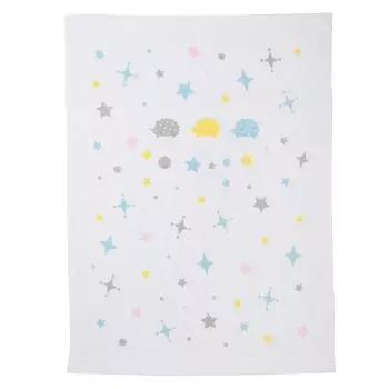 nishikawa Детское полотенце-одеяло 85 x 115 см, моющееся, хлопок, ёжик, сделано в Японии, белое WR52240002 [Nishikawa] 100% белый