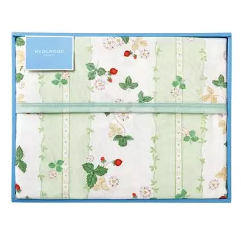 Нишикава Хлопковое Одеяло Одинарное Подарочное Стирающееся Wedgwood Wild Strawberry Green FQ82601011 [Нишикава] (Часть Fuzz) (Использует сеть) зелёный