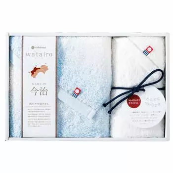 nishikawa Imabari Towel 1 Face 1 Hand Made in Gift Package Blue TBF2497011B [Nishikawa] Gift, Towel, Towel, Cotton, 100% Cotton, Fluffy, Japan,