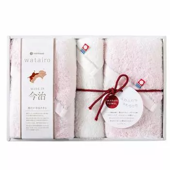 nishikawa Imabari Towel 2 Face 1 Hand Made in Gift Package Pink TBF3497211P Gift, Towels, Towel, Cotton, 100% Cotton, Fluffy, Japan, Included,