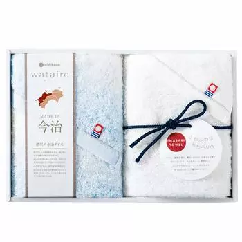 nishikawa Imabari Towel Face 2 Made in Gift Package Blue TBF2997111B [Nishikawa] Gift, Towel, Pieces, Cotton, 100% Cotton, Fluffy, Japan, Included,