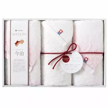 nishikawa Imabari Towel Face 3 Made in Gift Package Pink TBF3998011P [Nishikawa] Gift, Towel, Pieces, Cotton, 100% Cotton, Fluffy, Japan, Included,