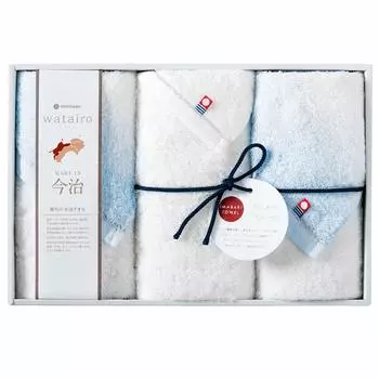 nishikawa Imabari Towel Face 3 Made in Gift Package Blue TBF3998011B [Nishikawa] Gift, Towel, Pieces, Cotton, 100% Cotton, Fluffy, Japan, Included,