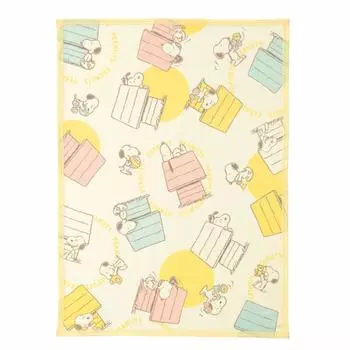 Nishikawa Living Snoopy Baby Cotton Blanket Made in Japan Suitable for All Seasons Beige SP222 85x115cm (x 1) 1531-60007 кремовый