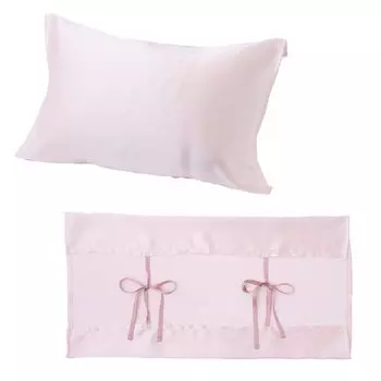 nishikawa Mamora Knight Silk Pillow Cover 65X50cm Washable Ribbon Type Pillow Cover MM4610AR Pink PJ94399999