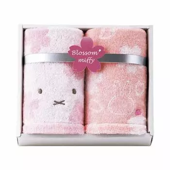 nishikawa Miffy Towel Gift Set 20 x 23 x 6 cm Washable Cotton Blossom Miffy Made in Japan Pink 228715884 [Nishikawa] 100%